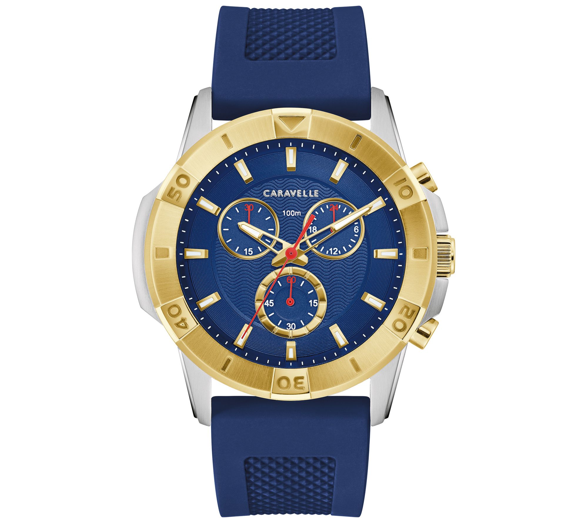 Caravelle by Bulova Men's Blue Strap Chronograp Watch