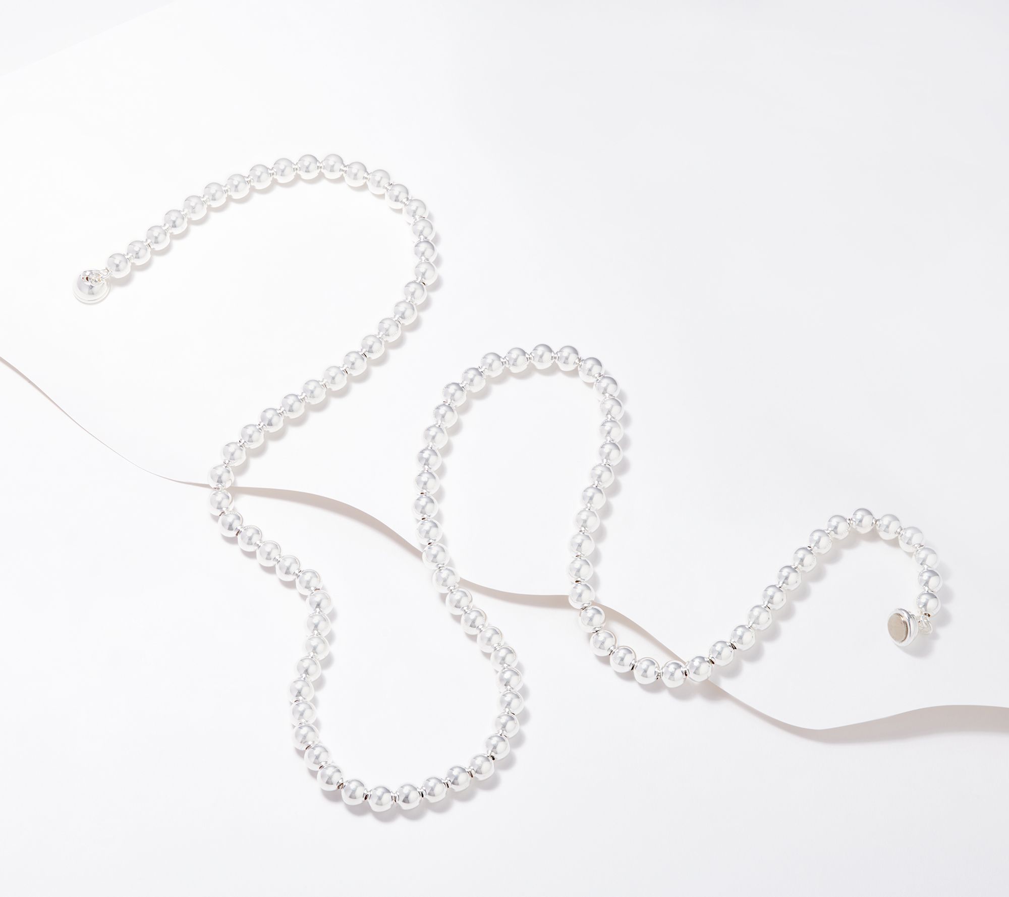 UltraFine Silver 24 Polished Magnetic Chain Necklace 28.7g
