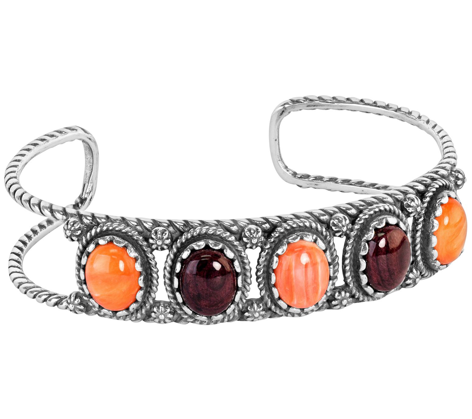 American West Sterling Santa Fe Sunrise Gemston e Cuff