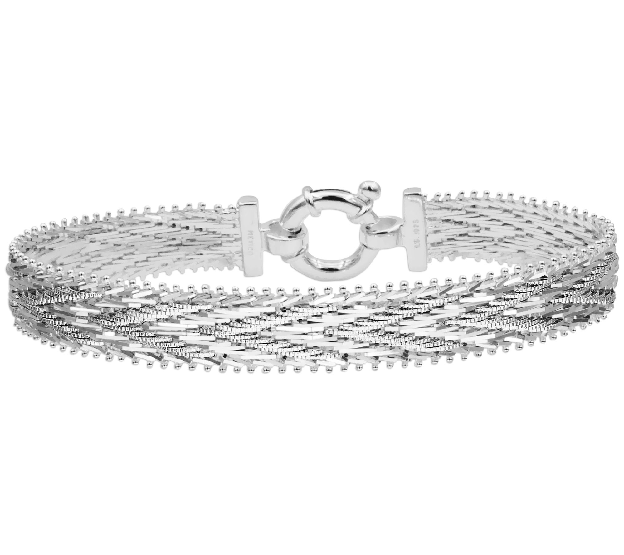 Imperial Silver 8 Chevron Bracelet 21.6g