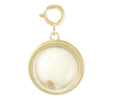 Mustard Seed Dome Charm, 14K
