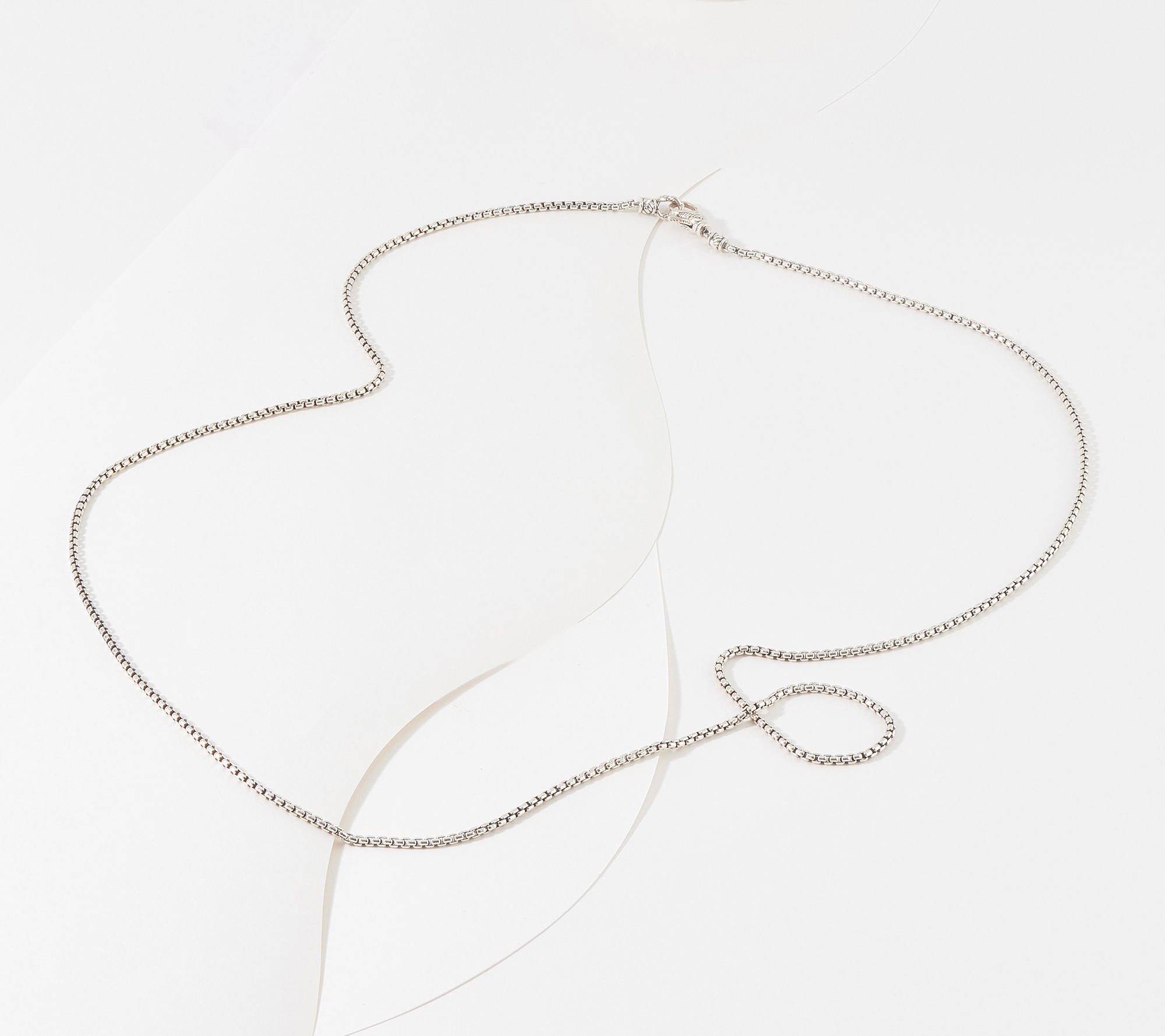 JAI Sterling Silver 2.7mm Box Chain 36" Necklace 25.80g
