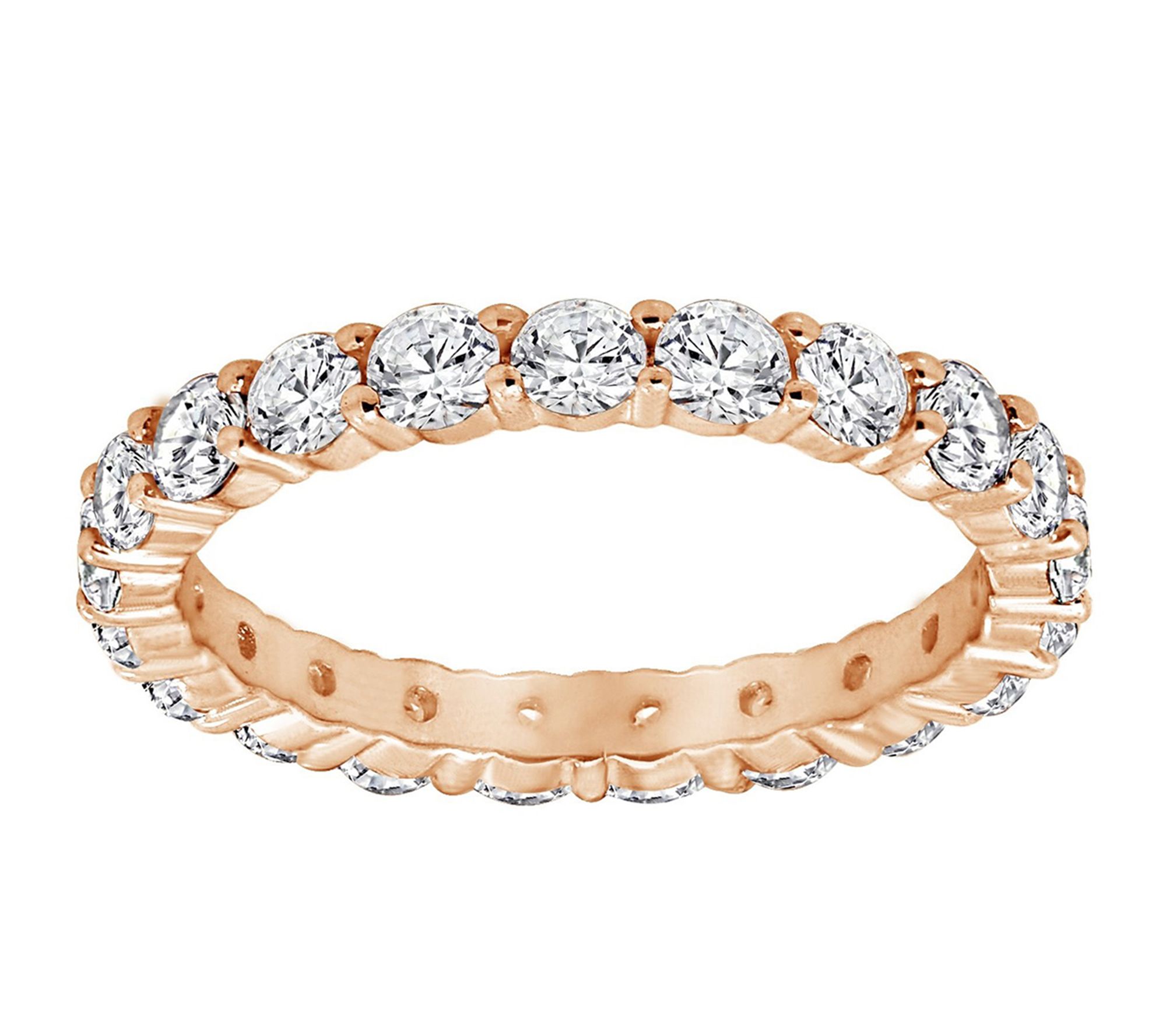 Diamonique 2.20cttw Round Eternity Band Ring, S terling