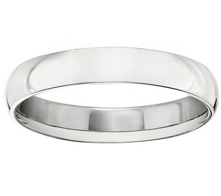 Men's 14K White Gold 4mm Polished Comfort Fit Wedding Band