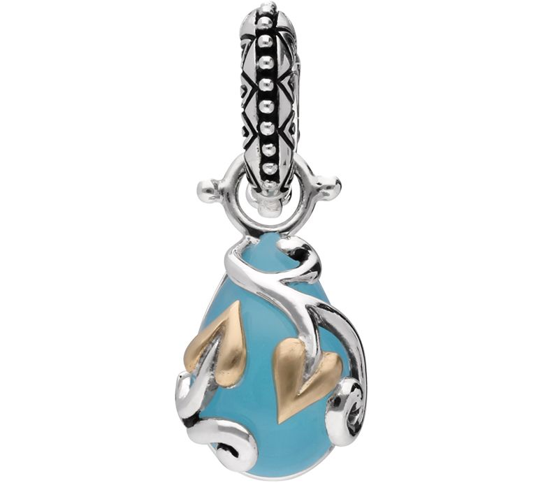 Barbara Bixby Sterling & 18K Blue Chaceldony Pe ndant