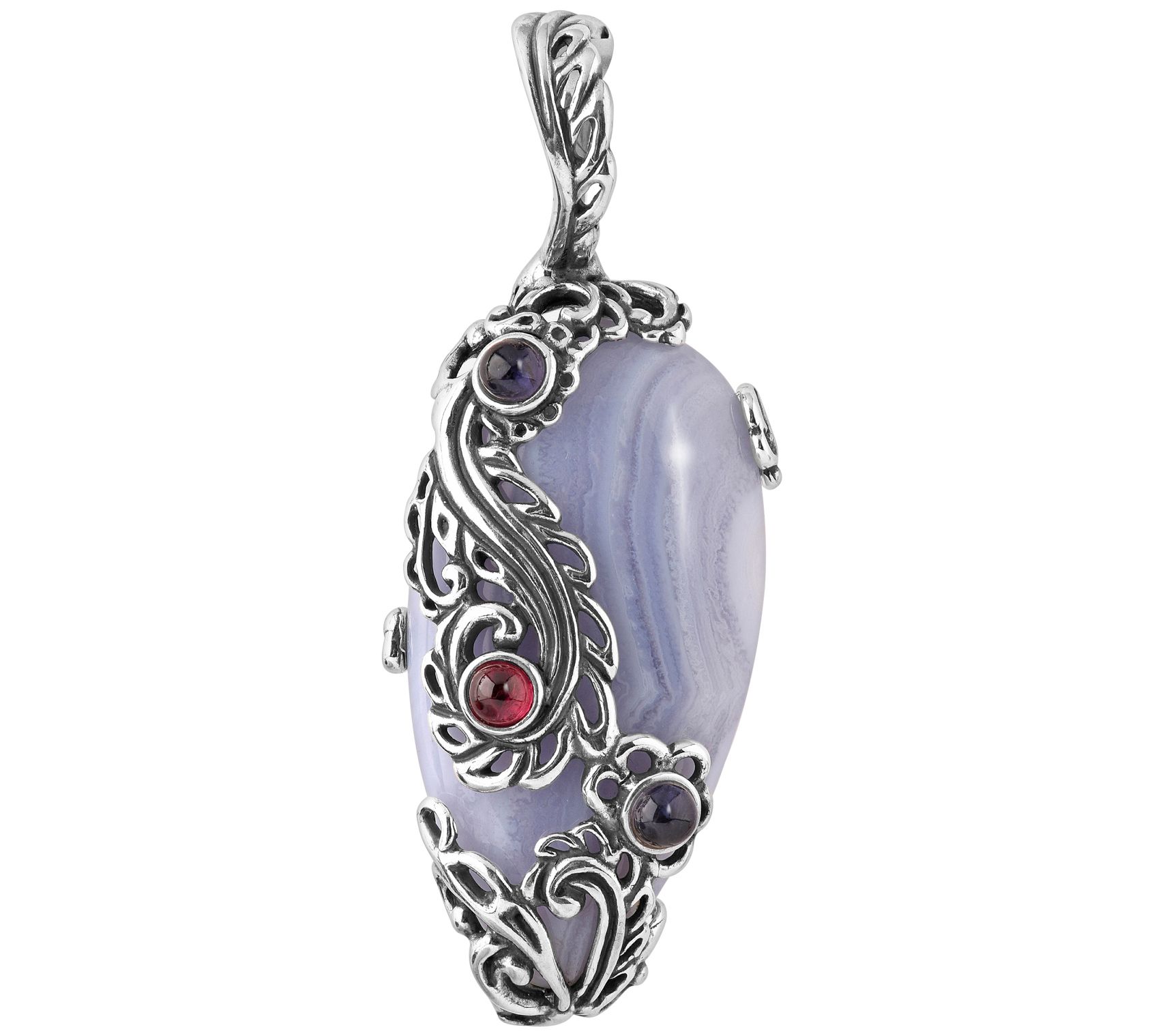 Carolyn Pollack Sterling Silver Multi-Gemston e Vine Enhancer