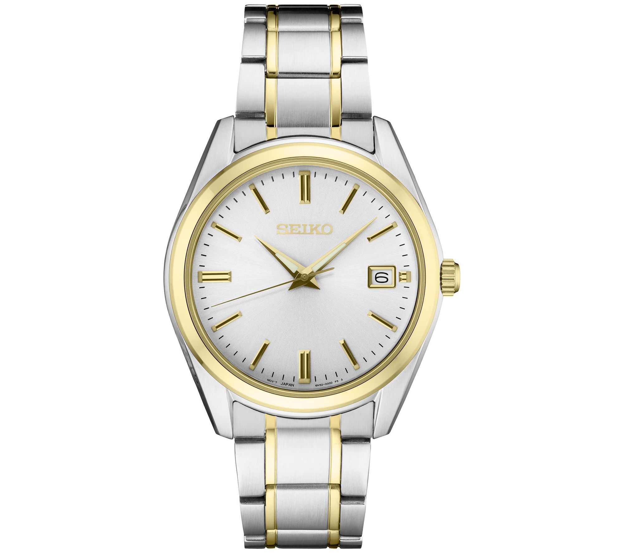 Seiko Men's Essentials Two-Tone Stainless Wh it Dial Watch