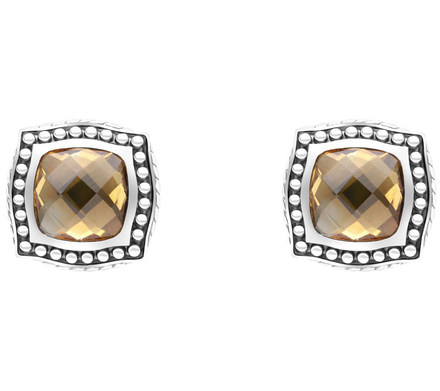 Tiffany Kay Studio Sterling 7.90 cttw Citrine S tud Earrings