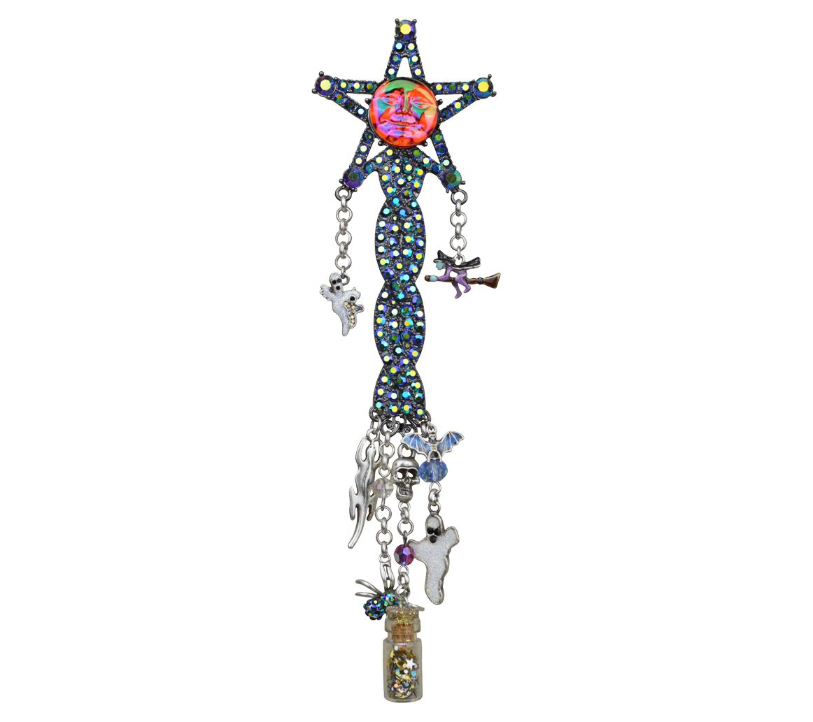 Kirks Folly Witches Wand Seaview Water Moon Pin Pendant