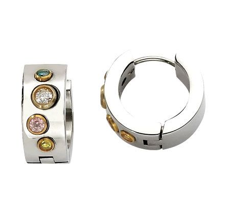 Steel by Design Goldtone Hoop Earrings