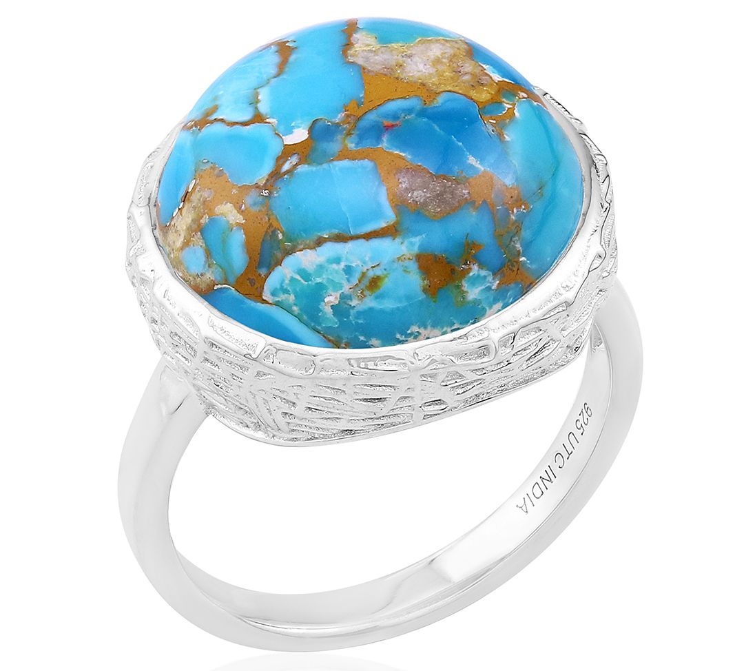 Generation Gems Sterling Silver Gemstone Caboch on Ring