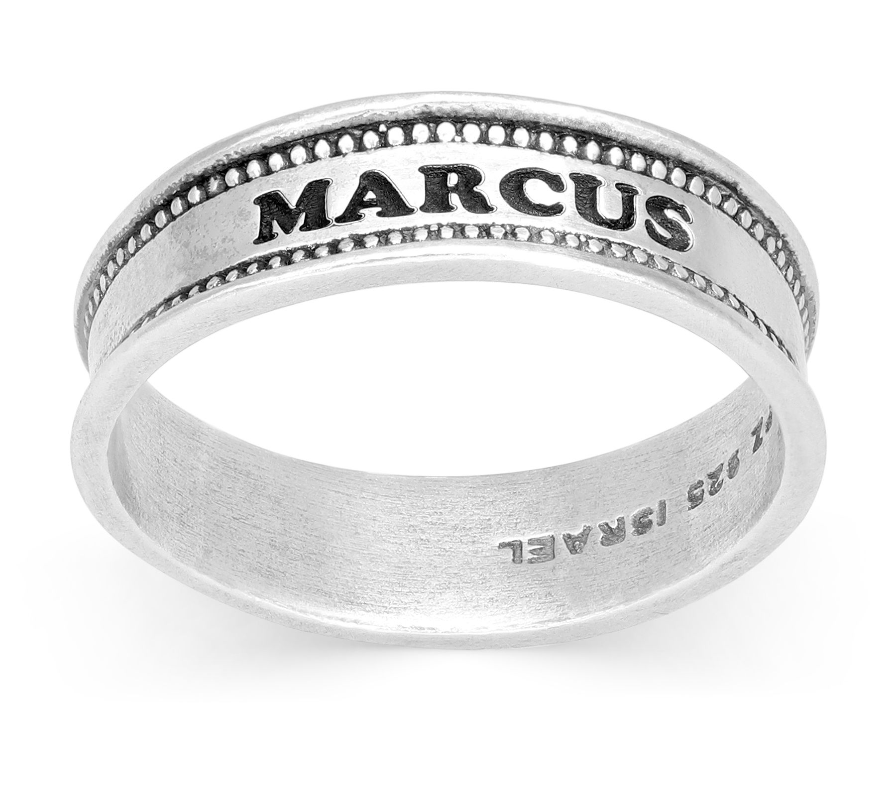 Or Paz Sterling Silver Personalized Band Ring