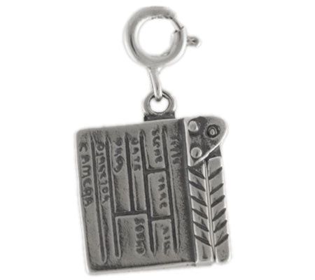 Sterling Movie Clapboard Charm