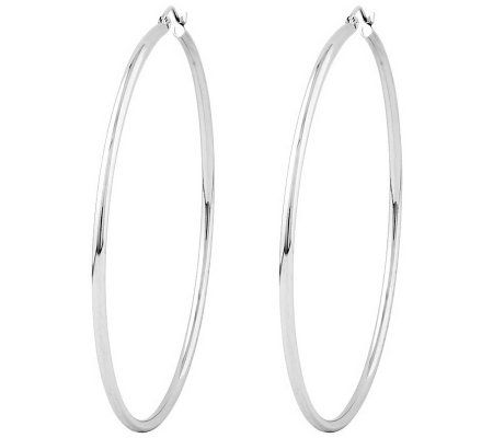 Polished 2-3/8 Hoop Earrings, 14K Gold