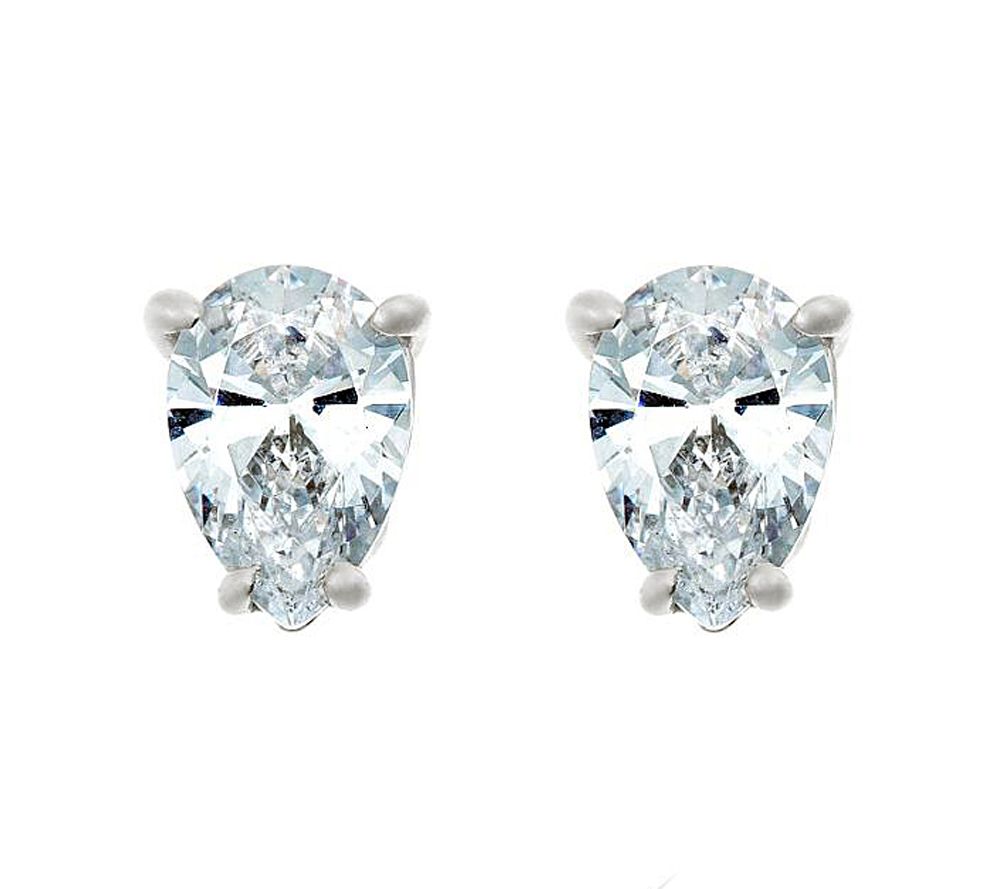 Affinity 1/4 cttw Pear Diamond Stud Earrings, 1 4K White Gold
