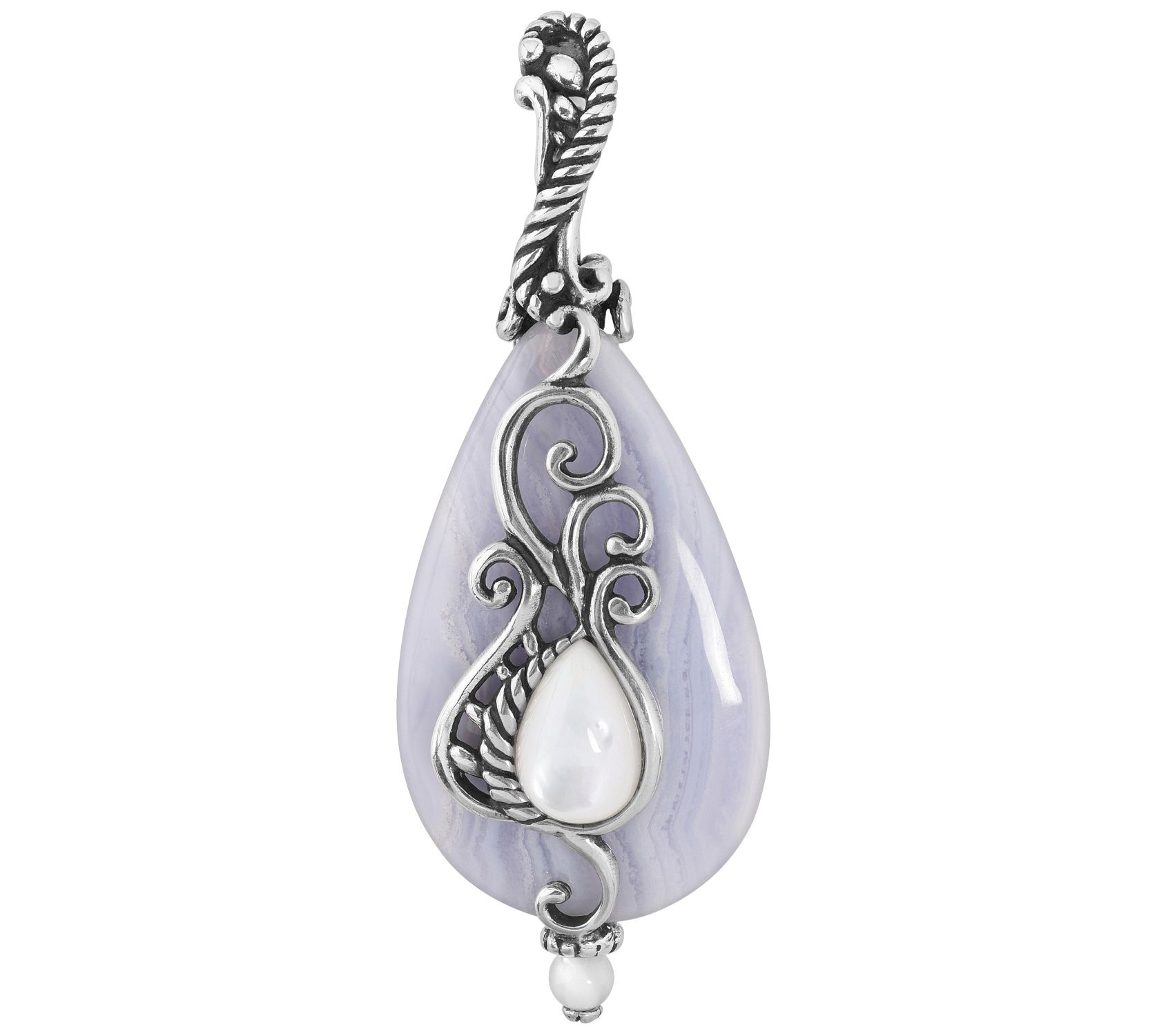 Carolyn Pollack Sterling Multi-Gemstone Pear-Sh aped Enhancer