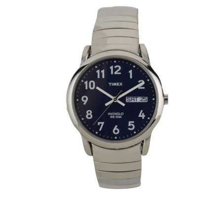 Timex Mens Easy Reader Watch with Expansion Ba nd & Blue Dial