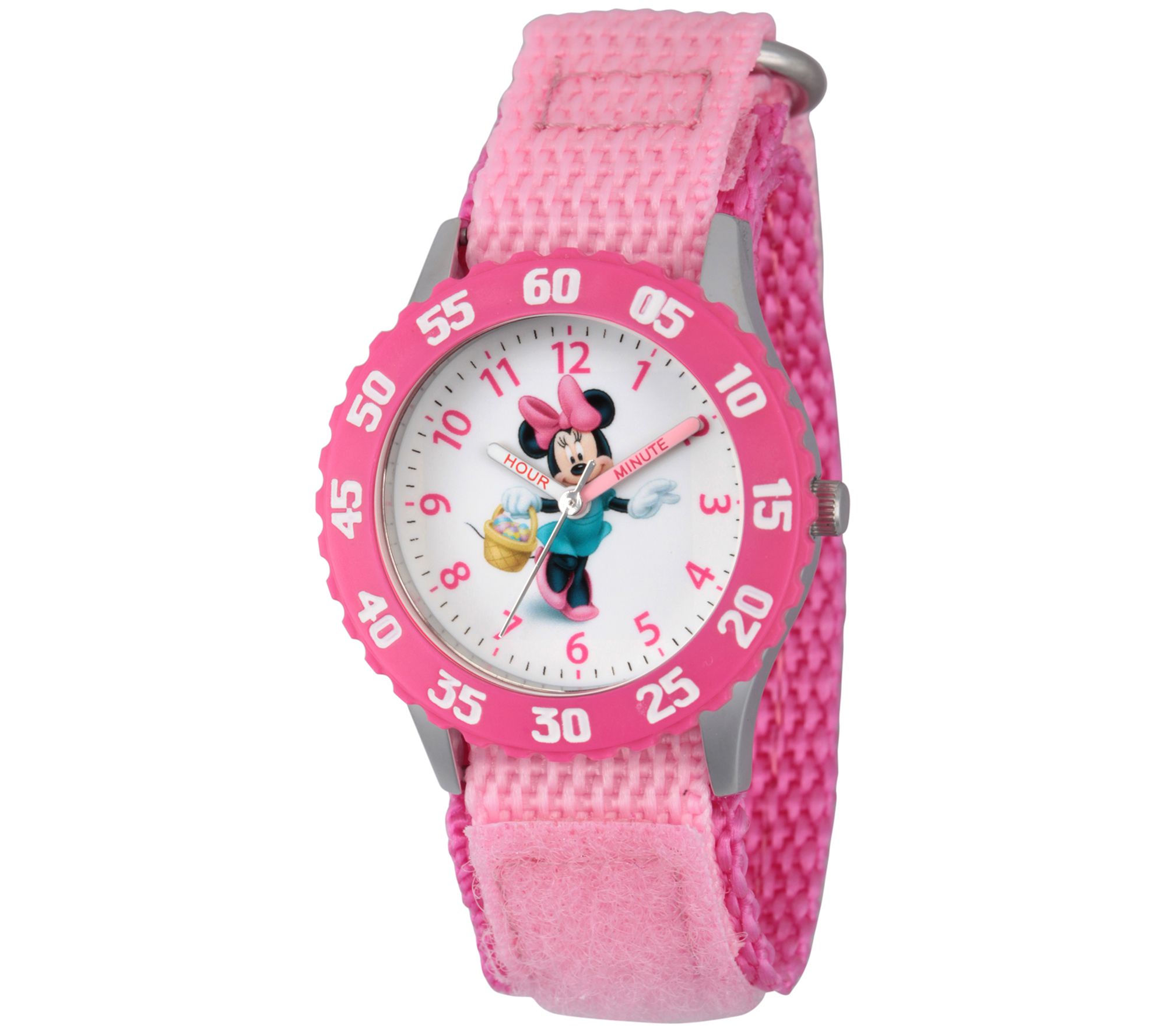 Disney Minnie Mouse Girls Pink Nylon Watch