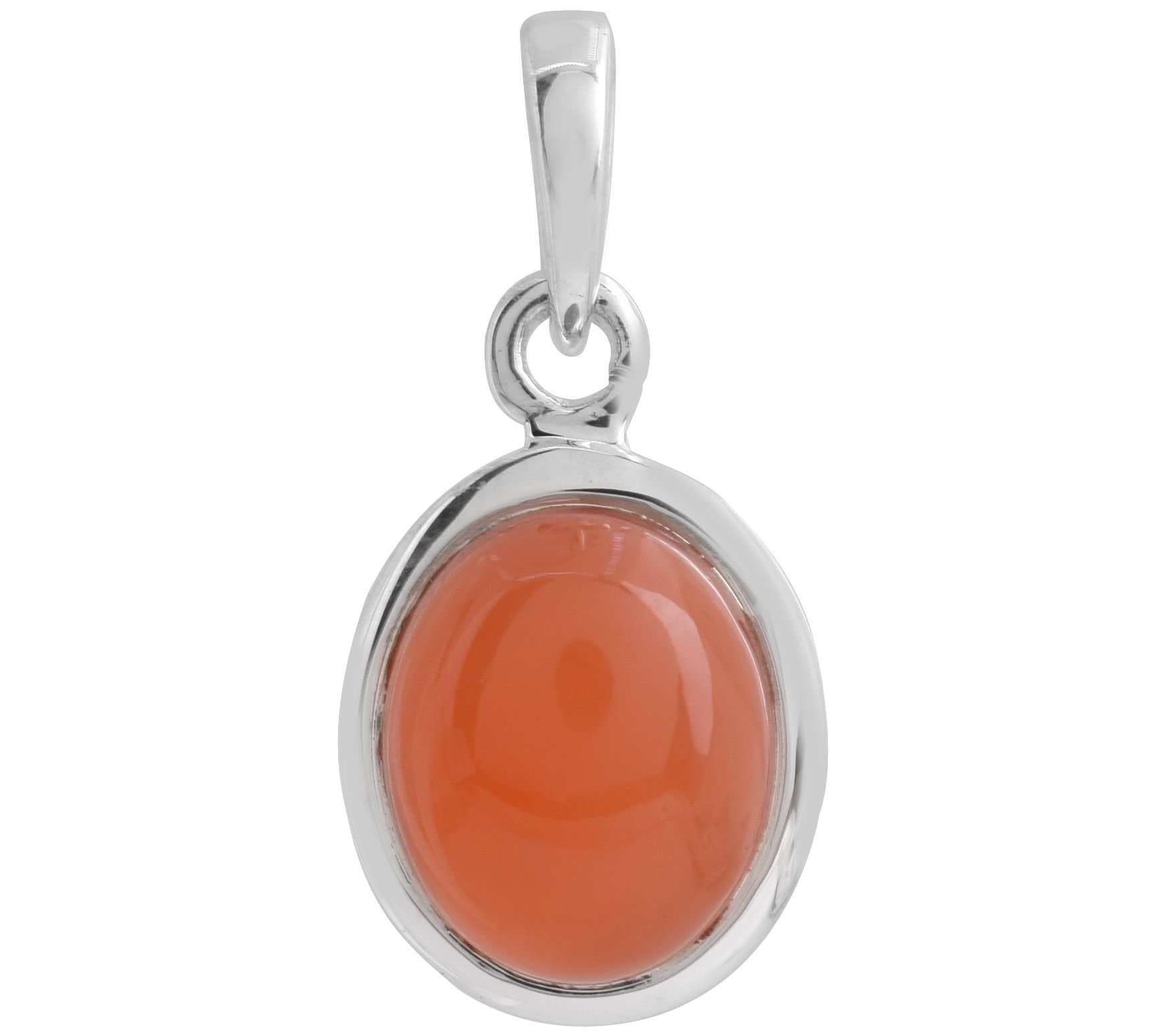 Affinity Gems Pink Moonstone Pendant, Sterling Silver