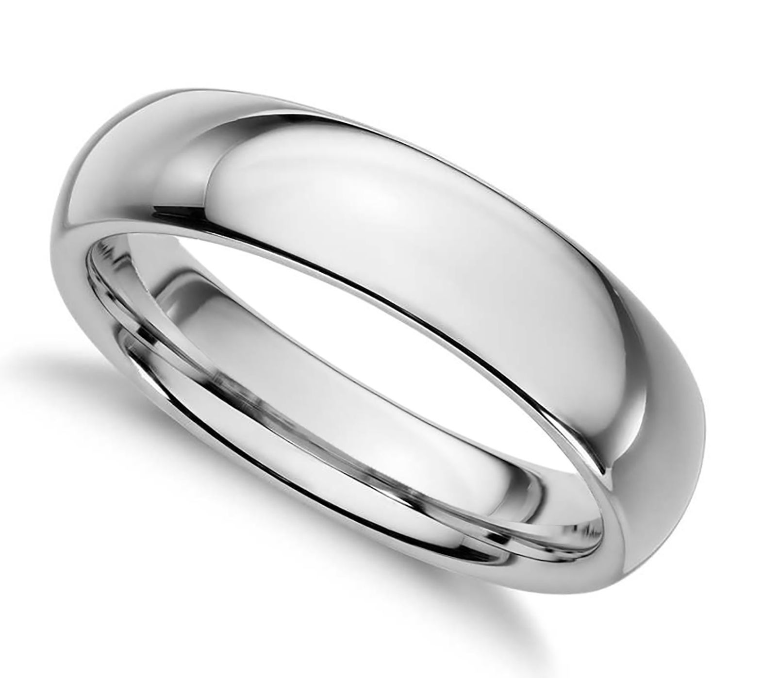 Sterling Silver 4MM Silk Fit Unisex Wedding B a nd Ring