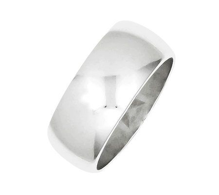 Sterling 9mm Polished Half-Round Ring