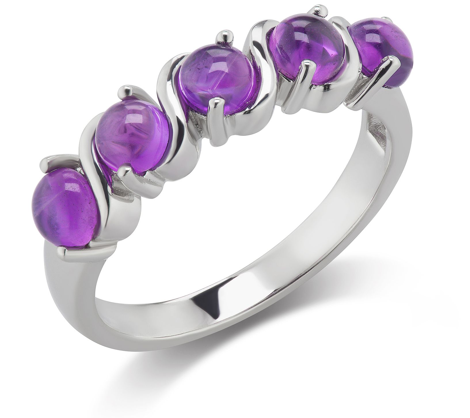 Generation Gems Sterling Silver Gemstone S wirl Ring