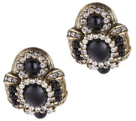 Joan Rivers Vintage Chic Cabochon Earrings — QVC.com