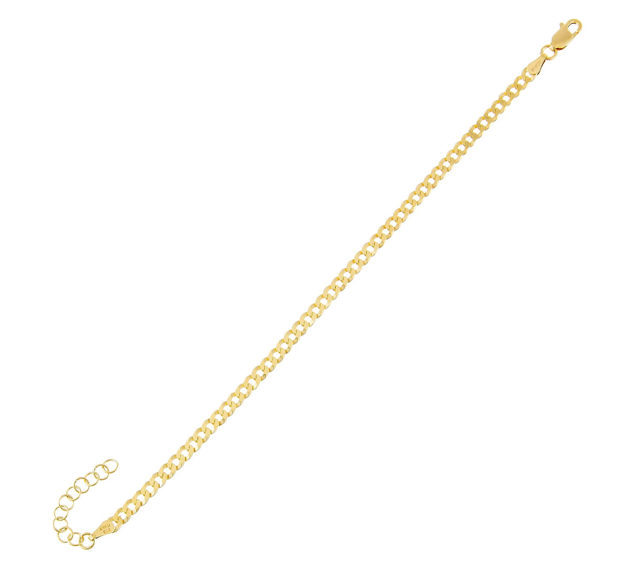 By Adina Eden 14K Gold Plated Flat Curb Link Br celet