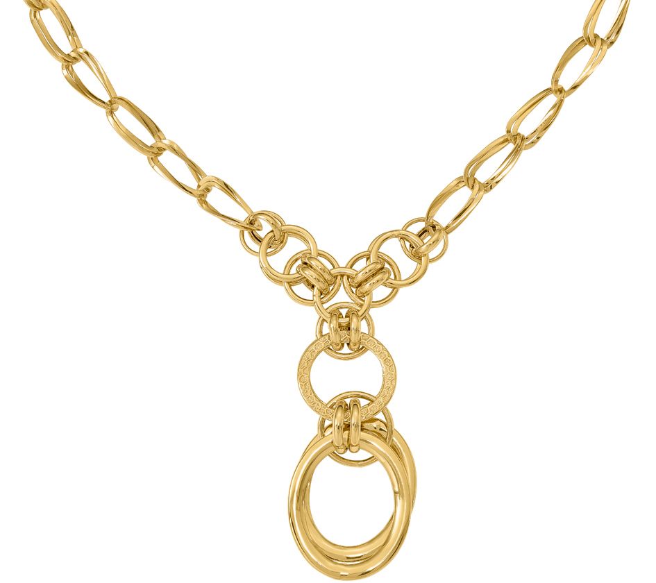 Italian Gold Y Necklace 14K, 12.4g