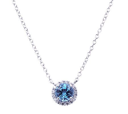 Diamonique 100-Facet Halo Pendant w/ Chain Plat inum Clad