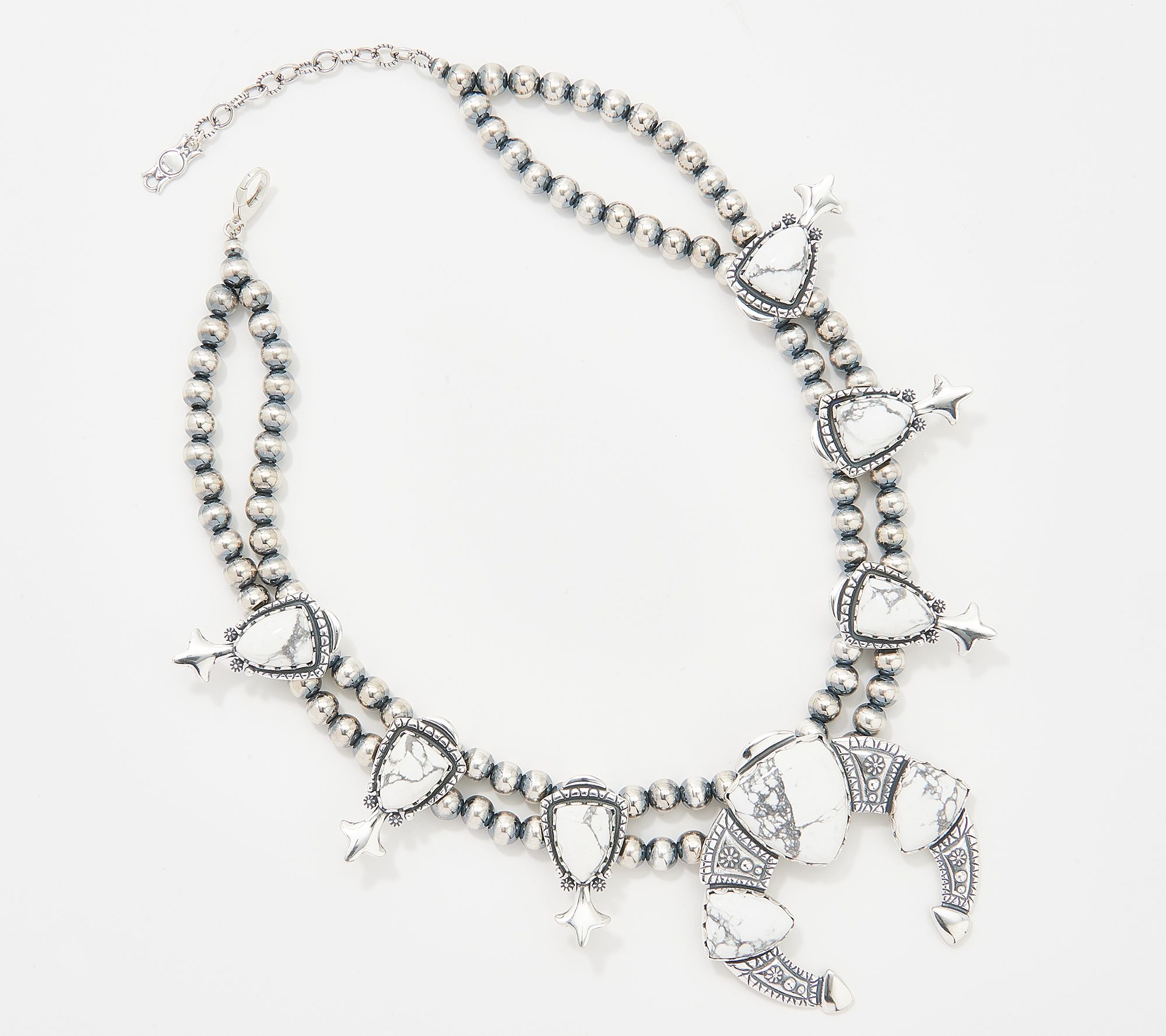 American West Sterling Silver Squash Blossom Necklace