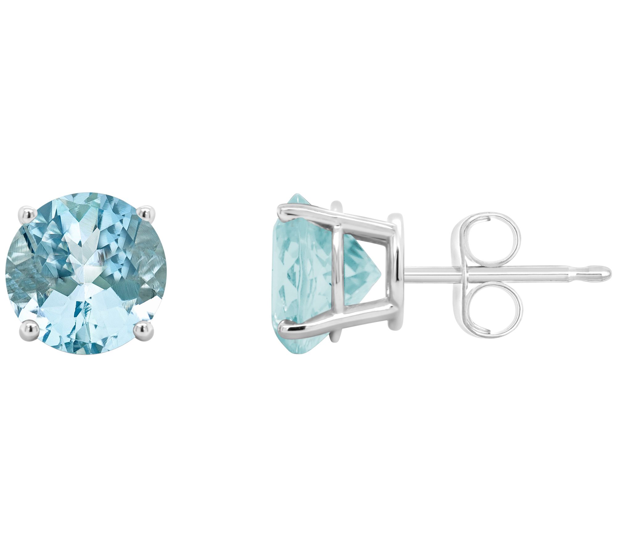 Choice of Birthstone 7mm Round Basket Stud Earr ings, Sterling