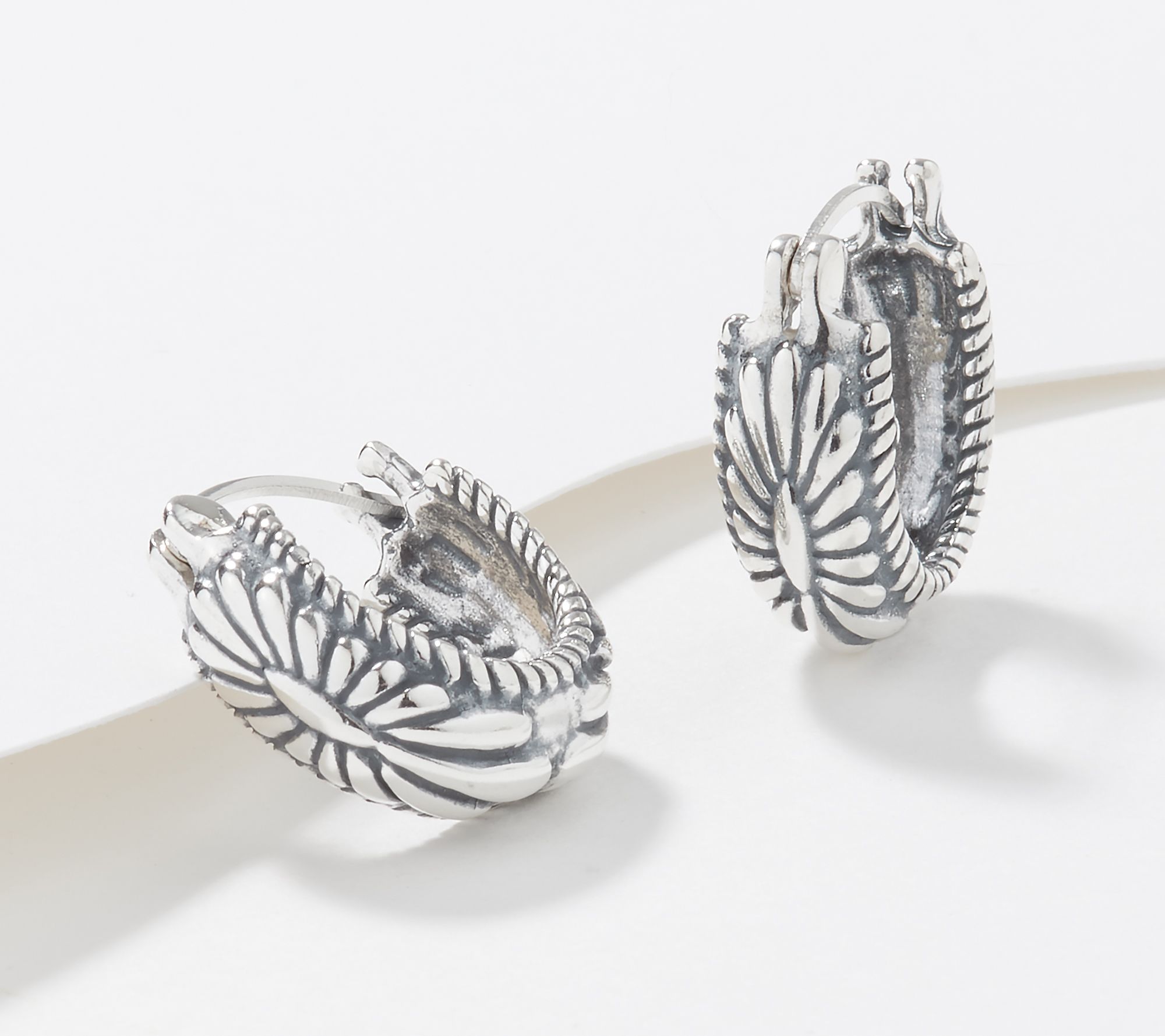 American West Sterling Silver 1/2 Huggie Hoop Earrings