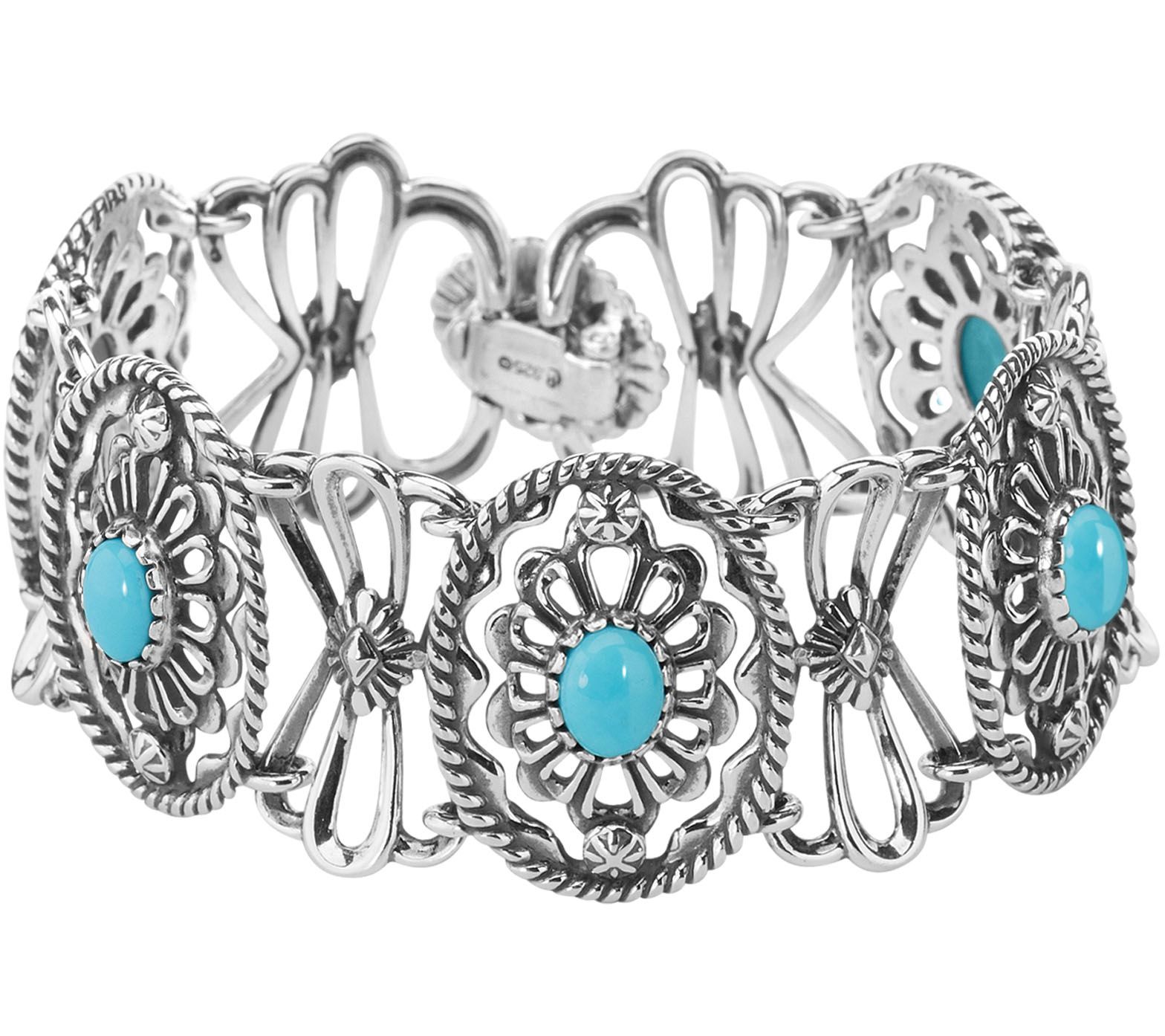 American West Gemstone Concha Link Bracelet