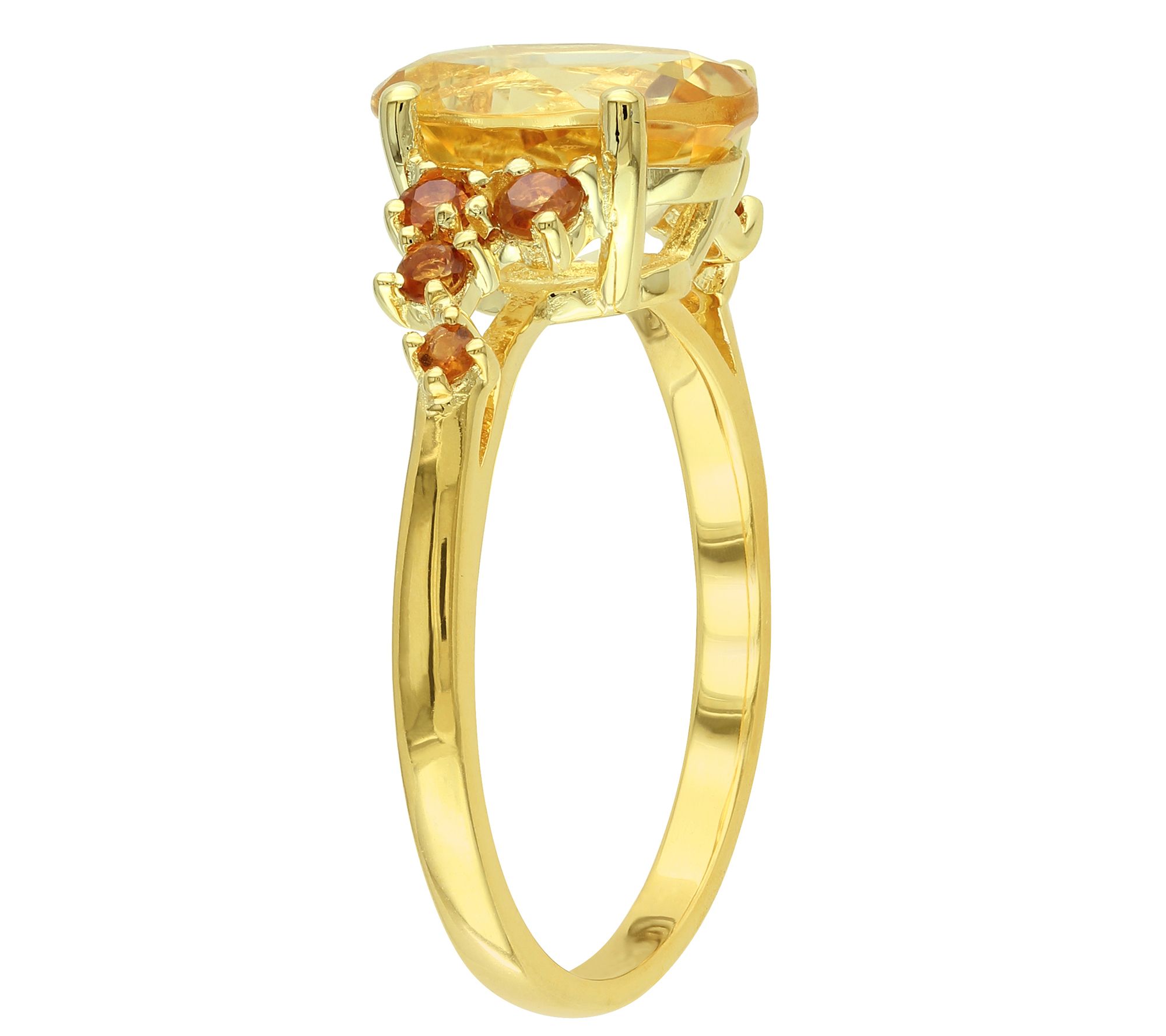 3.60 cttw Citrine & Madeira Citrine Ring, Sterling