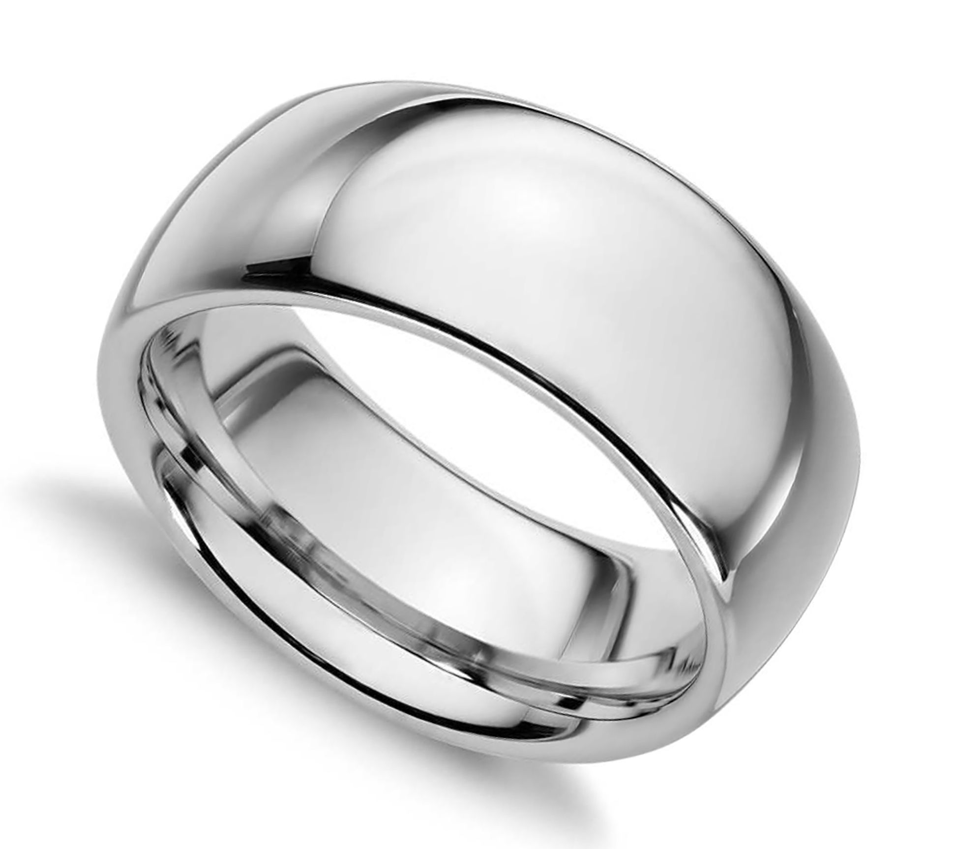 Sterling Silver 10MM Silk Fit Unisex Wedding B and Ring