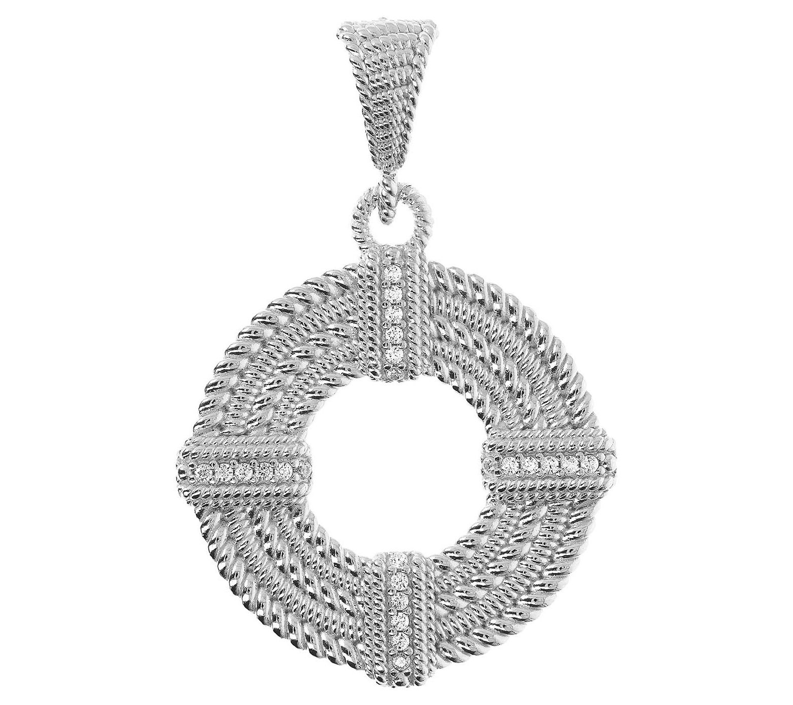 Judith Ripka Verona Sterling Circle Enhancer , 13.0g