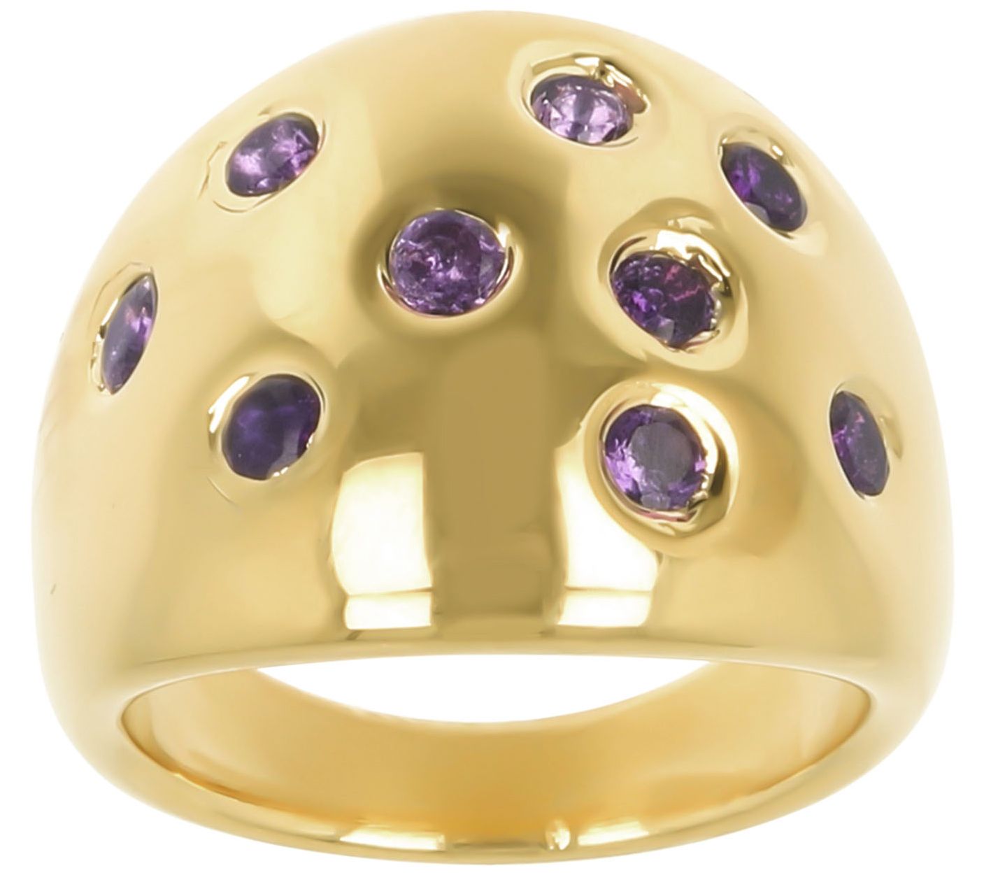 BellaOro Dome Gemstone Ring, 14K Gold O ver Res n