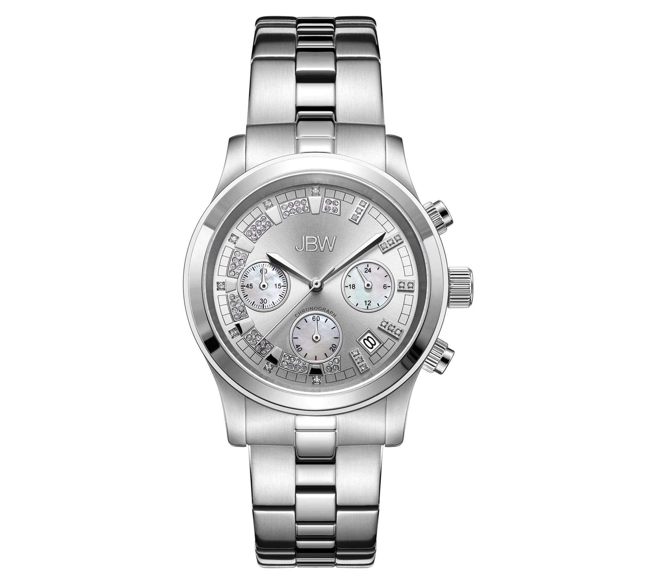 JBW Unisex Muse Diamond Accent Stainless Steel atch