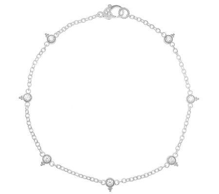 Judith Ripka Sterling Silver and Diamonique Ank let