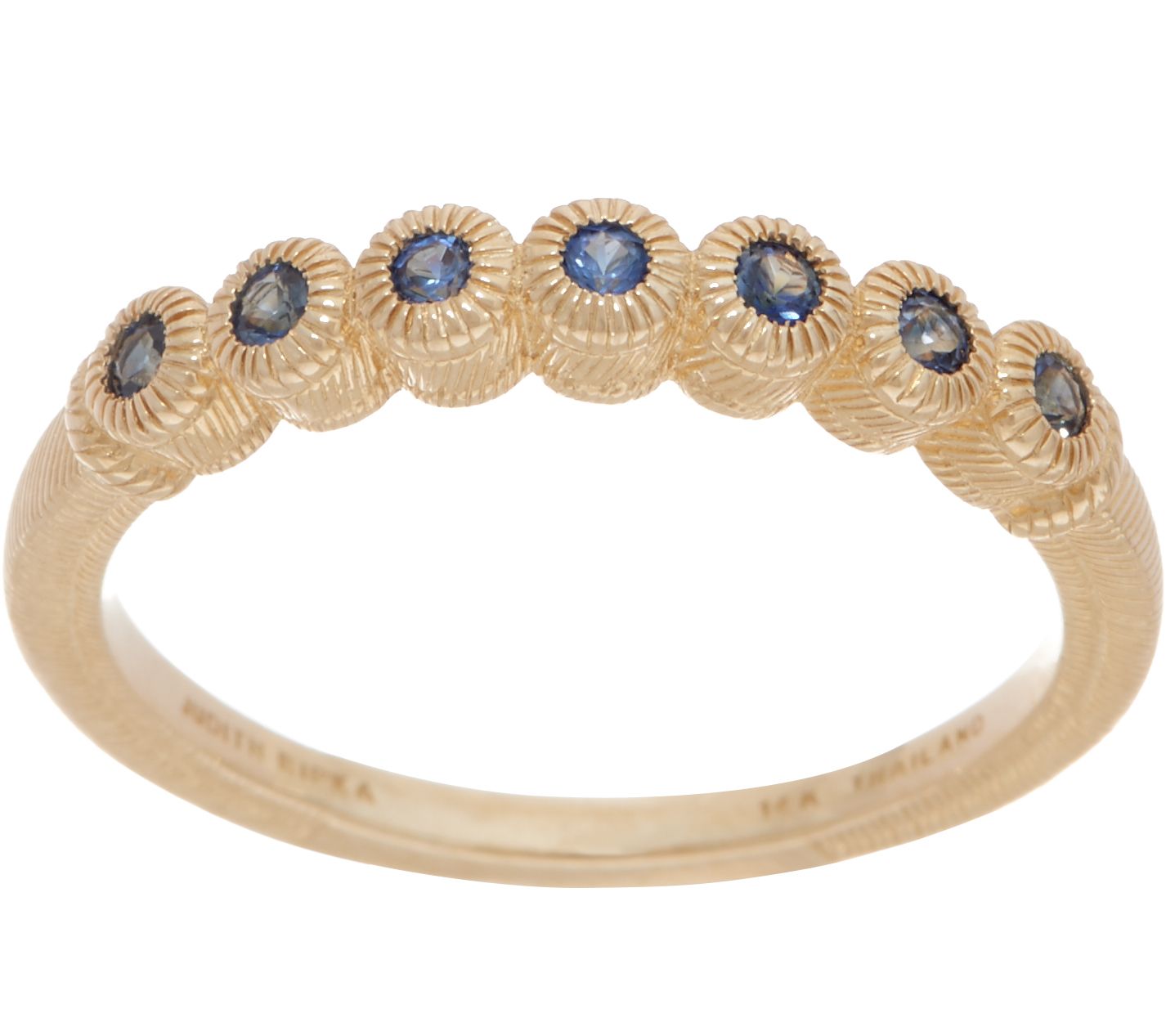 Judith Ripka 14K Ruby, Emerald or Sapphire Stack Ring