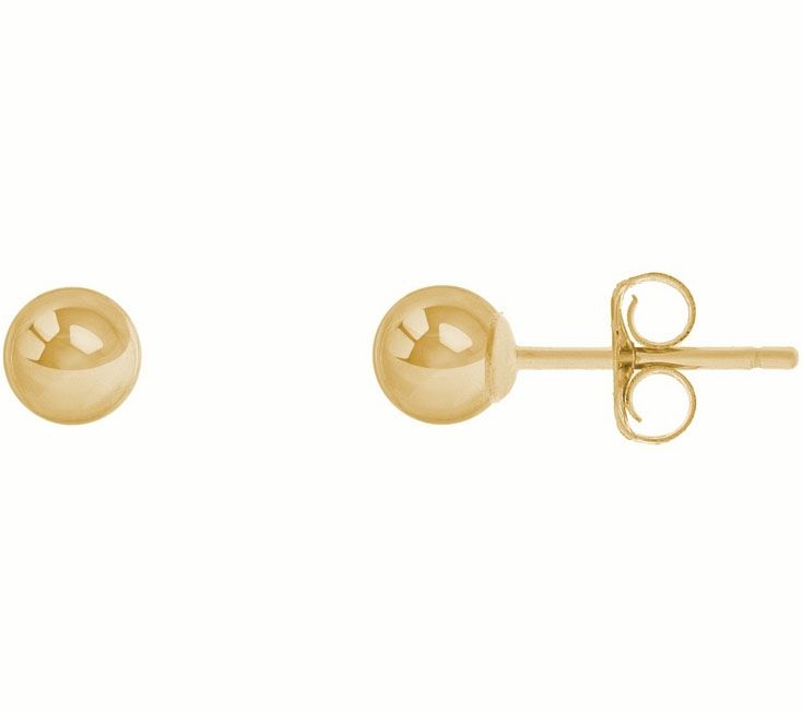 14K Gold 4mm Ball Stud Earrings Page 1 —