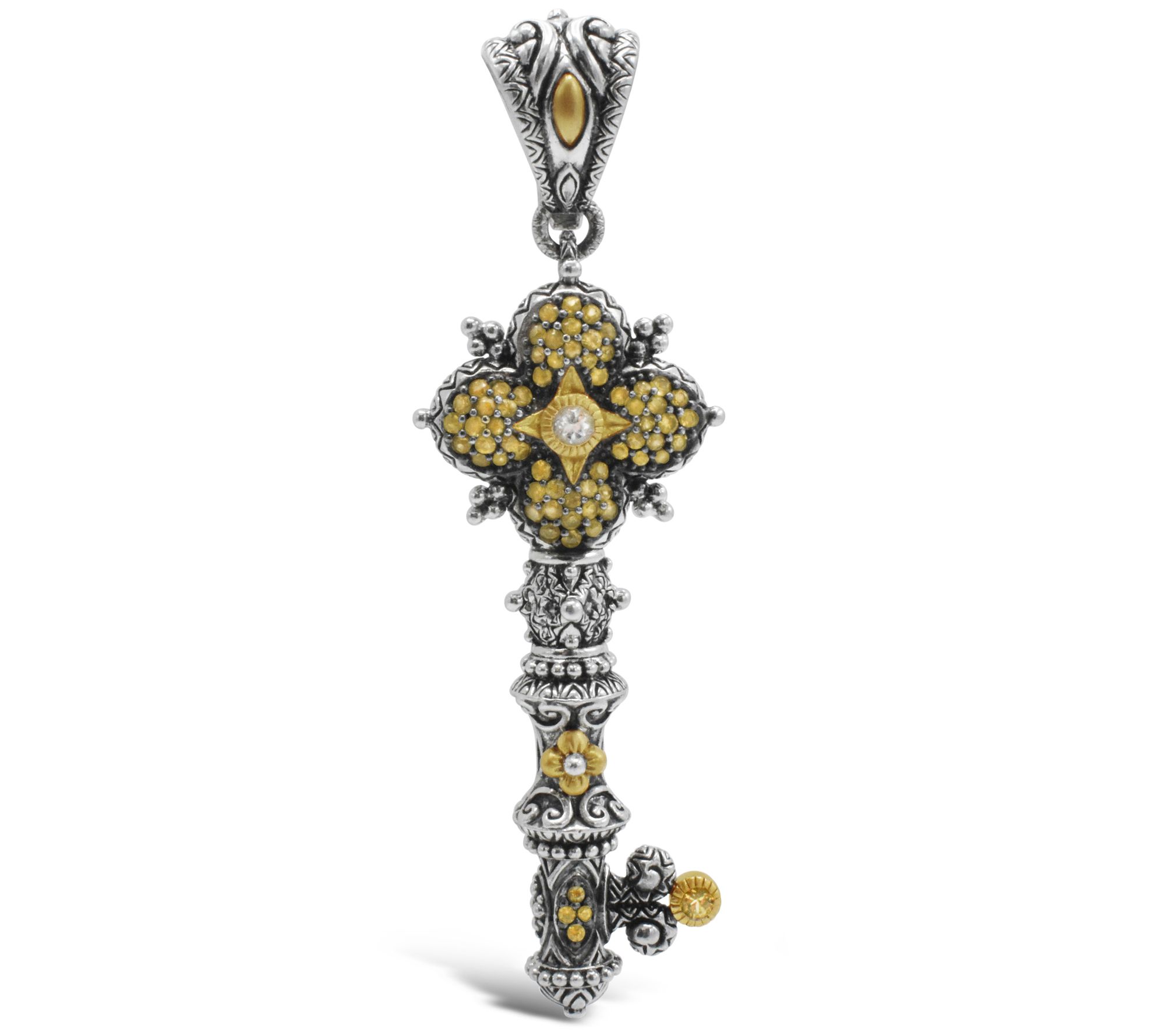 Barbara Bixby Sterling & 18K Gemstone Key of Wishes Enhancer