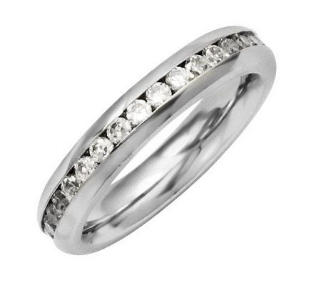Steel by Design Birthstone Eternity Band Ring