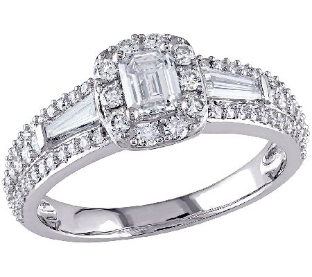 Affinity 1 cttw Multi Cut Halo Diamond Ring, 1 4K White Gold
