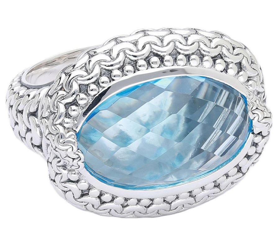 Tiffany Kay Studio Sterling Silver Oval Blue To az Ring