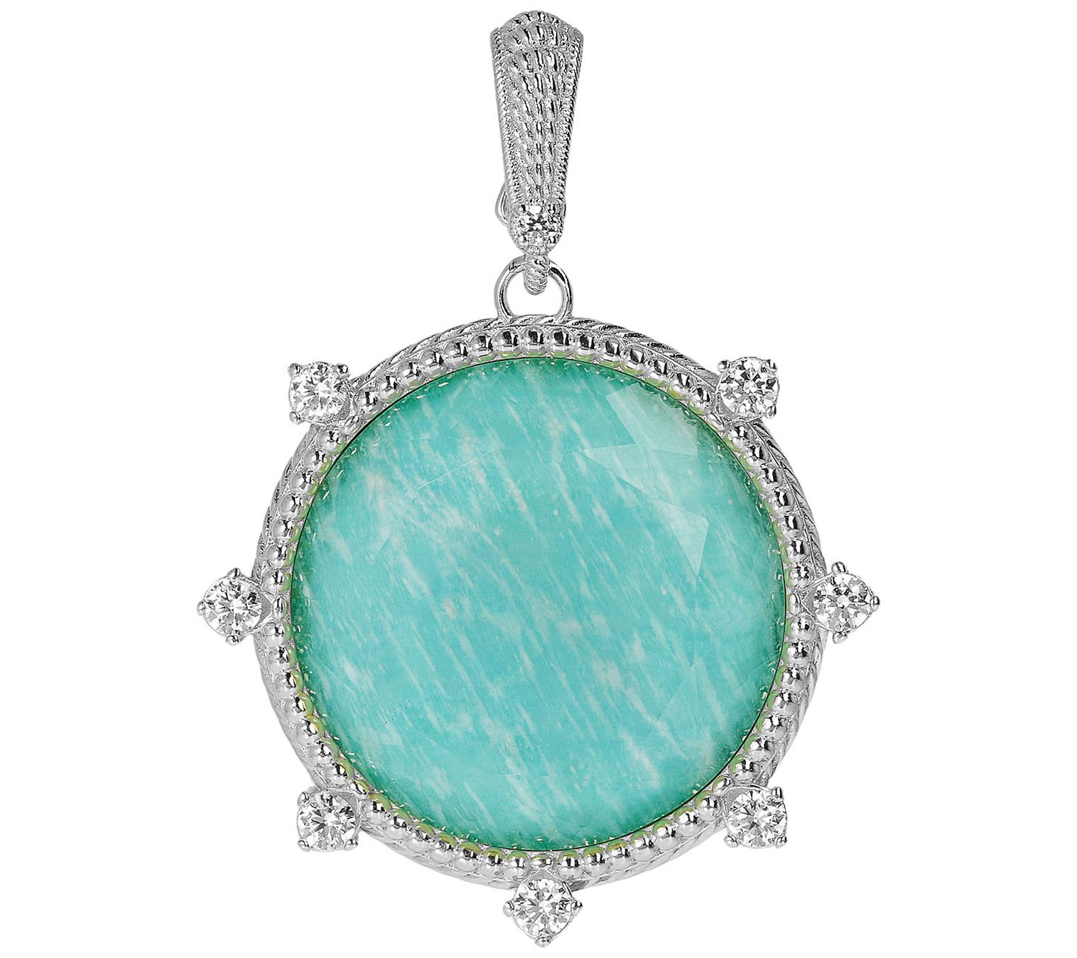 JUDITH Classic Sterling Silver Round Gemstone Enhancer