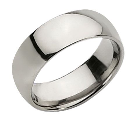 Titanium 8mm Polished Ring - Unisex