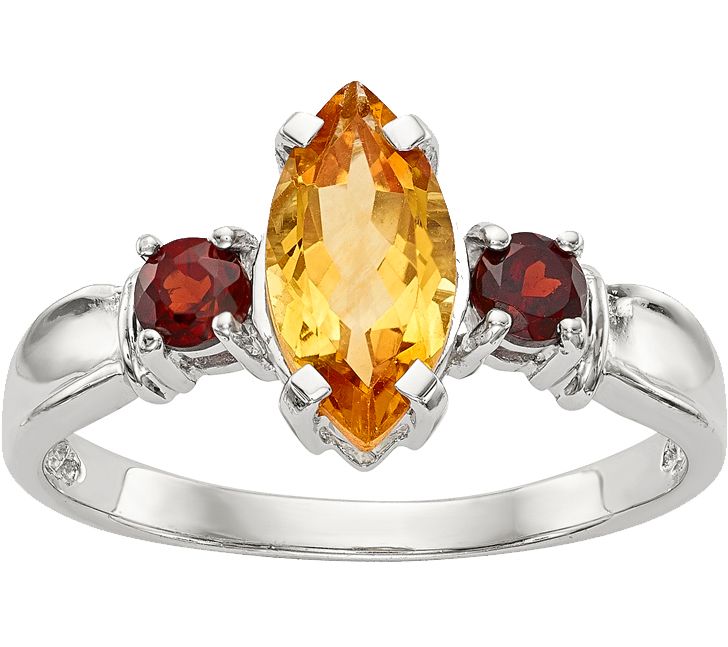 Sterling 1.15 cttw Citrine & Ring