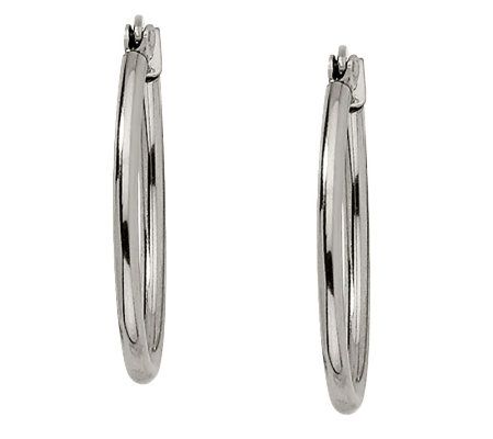 Steel by Design Oval Hoop Earrings